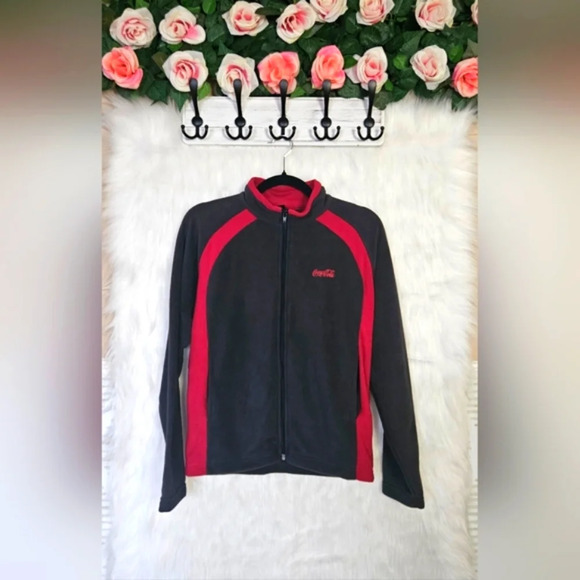 Coca-Cola Triple Logo Fleece Zip-Up Shell - Picture 1 of 8